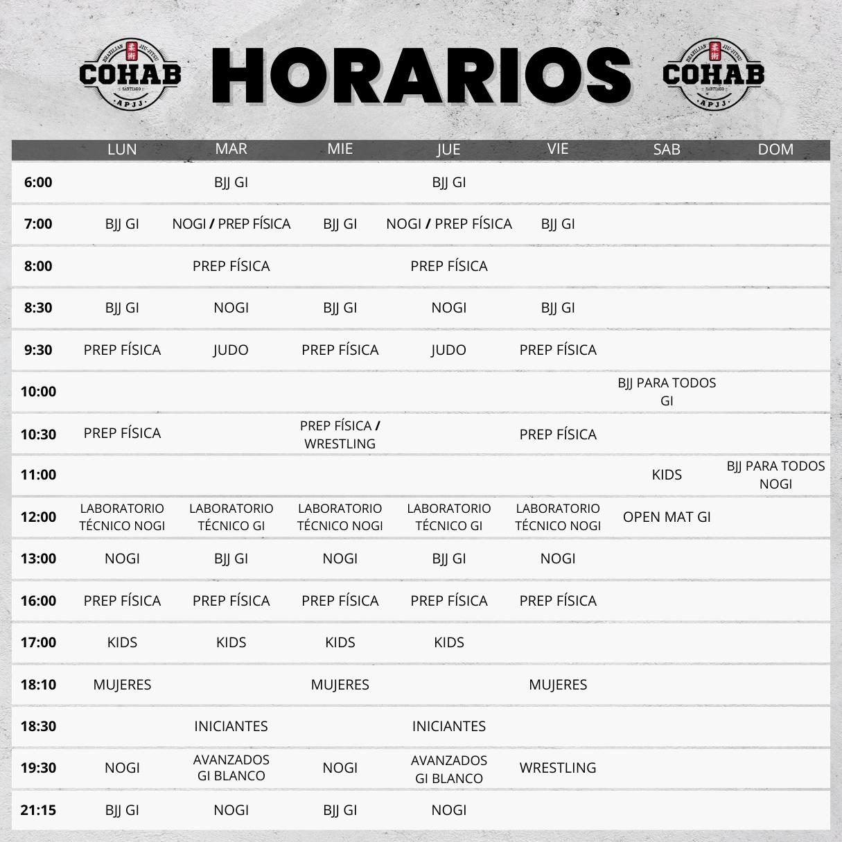 horario